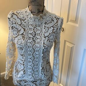 Beautiful Off White Crochet Blouse